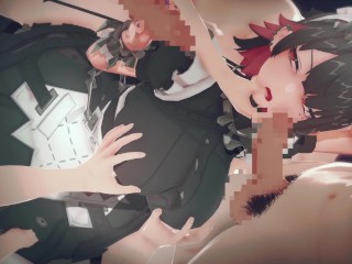 【ゼンレスゾーンゼロ】エレン・ジョーがたくさんの男達と集団セックスする3Dエロアニメーション。(3p 4p FMMセックス ゼンゼロ)