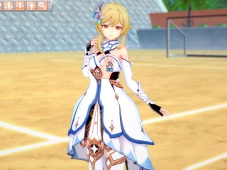 【エロゲーコイカツ！】原神 ルミネ(蛍)3DCG巨乳アニメ動画[Hentai Game Koikatsu! Genshin Lumine (Anime 3DCG Video)]