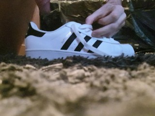 4K - Fucking Adidas Superstar like a pussy | Cum inside!