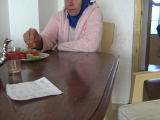 58-year-old moroccan mother masturbating with stepson