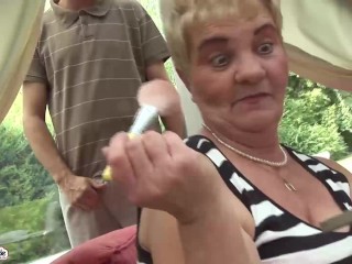 74 years old grandma hairy cunt stretched