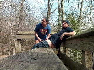Amateur couple ALMOST caught fucking at the park