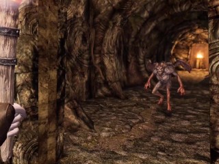 Andara Visits Dungeon And Gives In To Her Secret Desires - Video Game Monster Porn