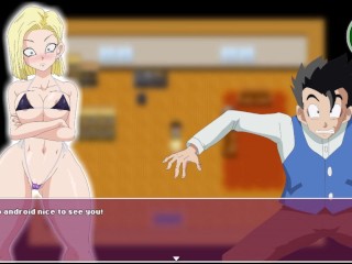 Android Quest For The Balls - Dragon Ball Part 4 - Android 18 And The Big Boobs