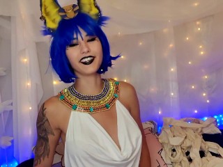 Ankha Swallows Goddess Sacrifices! FULL (Soft Vore, Neck Fetish)