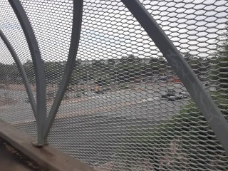 Arizona Goth CD Femboy Public Exhibition On Bridge