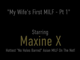 Asian Bisexual Maxine X Dildo Fucks Her 1st MILF Velvet Skye