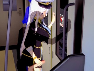 Azur Lane Enterprise Can't Hold Back on a Public Train