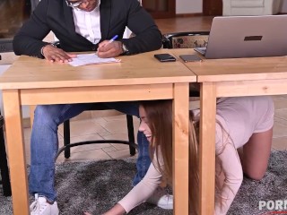 BBC Lover Alexis Crystal Blows Her Colleagues Until Maid Paola Hard Joined for Interracial DP Sessio