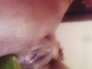 BBW anal masturbation