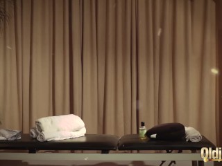 Best old young threesome for horny old man that wants to fuck teens