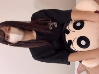 彼Tっぽい、ぎりぎりパンツが隠れるくらいのダボダボシャツを着てバイブオナニー(素人個人撮影/巨乳/デカ尻/乳首/美女/可愛い/日本人OL/顔出し/スマホ撮影/自撮り/下着/Japanese/asian