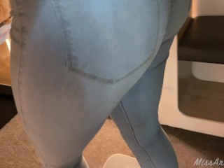 BIG ASS ALMOST CAUGHT FUCKING AT THE MALL - RISKY PUBLIC SEX