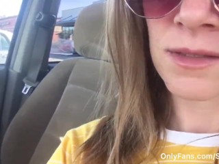 British Chick Has A Sneaky Starbucks Parking Lot Orgasm from my OnlyFans!