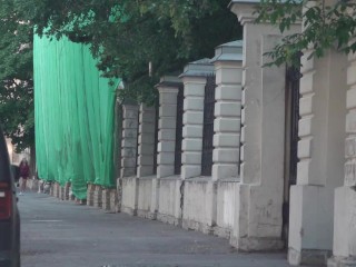 Bulge dick flash on street