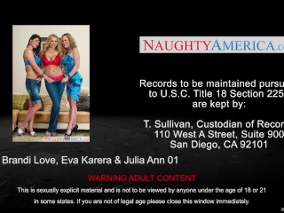 Busty moms Brandi Love, Eva Karera and Julia Ann suck cock