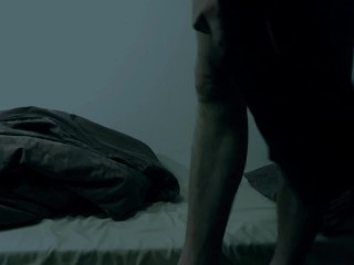 Caught hot guy jerking off while BFF husband is pounding his wife next door hard after party