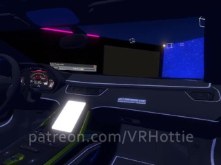 Chained Drooling Tattooed Red Head Rides You In Passenger Seat of Lamborghini Car Fuck POV Lap Dance