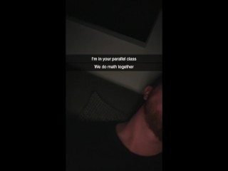 Cheerleader wants to fuck nerd classmate on snapchat