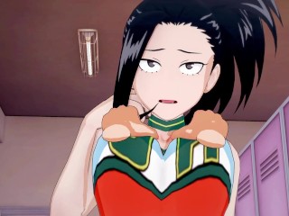 Cheerleader Yaoyorozu's Locker Room Surprise