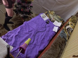 Christmas fuck 1, pony-dildo fucked a big ass hot sissy