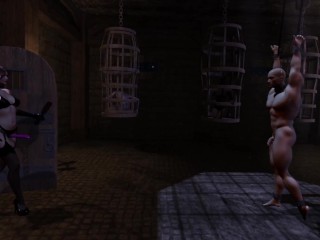 Citor3 SFM VR Bondage Games Big tits mistress femdom sissy dildo milking training