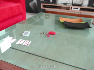 Cuckold Husband Loses His Teen Wife Tight Pussy in Poker to His Best Friend