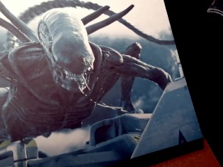 Cum with me on Alien photo - facial, alien vs predator, UFO