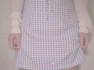 Cute Girl Peeing in Her Strip Panty