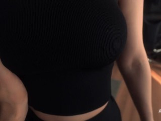 cute TEEN got real wet from his fingers &amp; took cum💦 on tight body!
