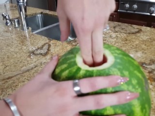 Cute Tgirl Creampies Her Watermelon