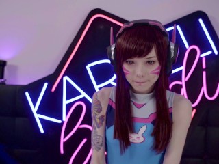 D VA Overwatch enjoys a big dick in the ass