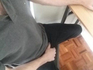 Daddy gets turned on by your dirty msgs + pics, moaning, creampies his toy