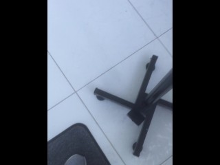 Danna gets horny in a job interview and masturbate in the office bathroom.
