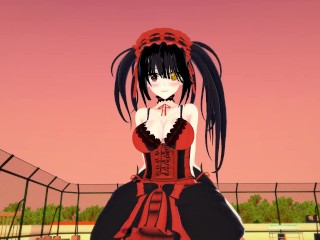 Date A Live - Kurumi Tokisaki bootjob (3D Hentai)