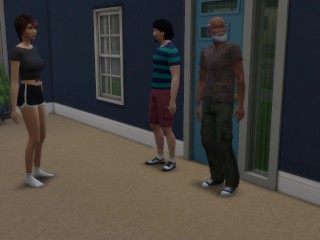 DDSims - Homeless man fucks wife in front of husband - Sims 4