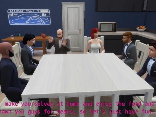 DDSims - Wife gangbang in front of husband on anniversary - Sims 4