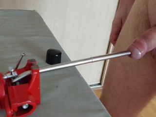 Deep urethral sounding no hands (fixed sounding rod)