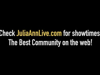 Dick Starved Milf Julia Ann Mouth &amp; Pussy Fucks Porn Fan!