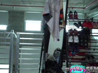 Disgusted Step Sister Jerks &amp; Fucks Step Brother Before School - Addison Lee -