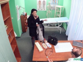Doctor spunks over MILF patients body after a hardcore fuck in his clinic - Fake Hospital
