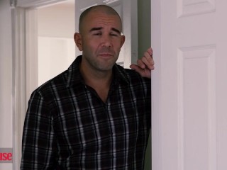 DOG HOUSE - Muscular Dude Fucks His Daughter's Hot Friend Instead Of Making Her Pay Rent