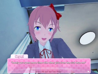 Doki Doki Futa Club: Futa Sayori missed your ass and fucked it hard | Taker POV