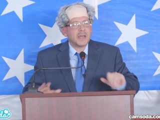 donald trump and hillary clinton fucking bernie sanders and megan parody