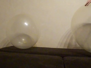 Durchsichtigen Balloon ficken und abspritzen