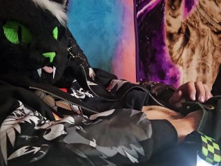 emo cat pawing off