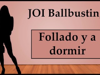 (En español) JOI Ballbusting Anal y a  con un consolador