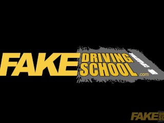 Fake Driving School Chloe Lamour gets her big tits out