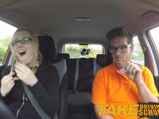 Fake Driving School Sexual discount for big tits blonde Scottish babe