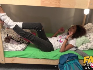 Fake Hostel - Crazy glory hole fun for Brazilian &amp; French backpacker girls